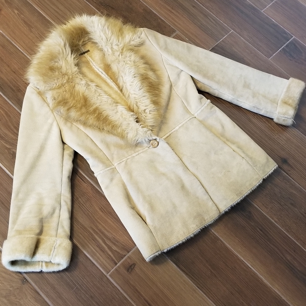 Y2K Guess Faux Fur Cuff Jacket